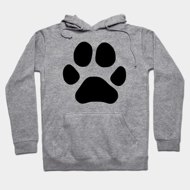 Lilly the Shiba Inu's Paw Print - Black on White Hoodie by shibalilly